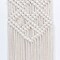 Macramé Wall Hanging – Boho Chic Handmade Woven Tapestry, Modern Rustic Wall Art for Apartment, Dorm, Bedroom, or Nursery, 10" W x 39" L, Off-White
